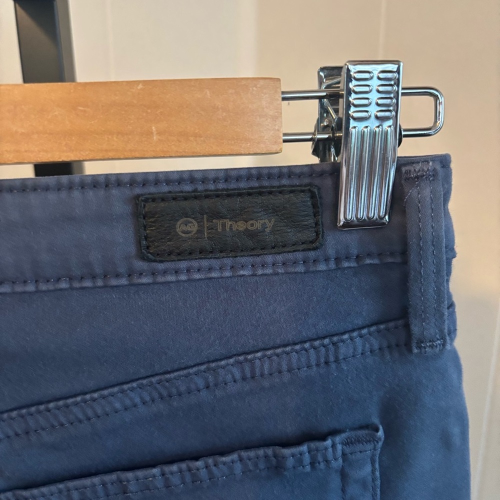 Theory X AG Goldschmied Women 27R Blue Low Rise Legging Ankle Skinny Chino Pants